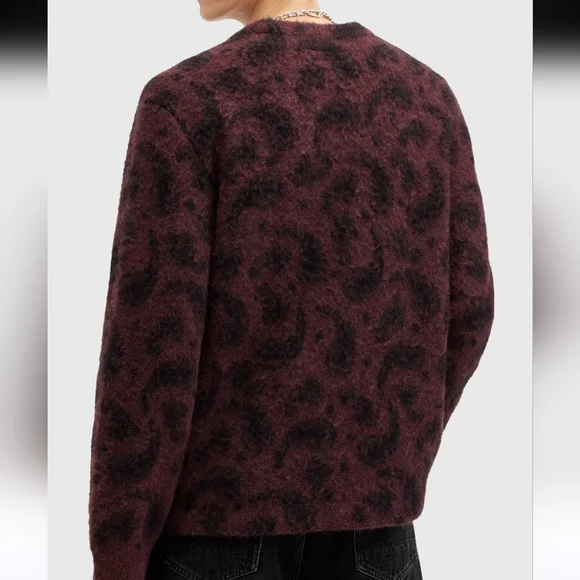 ALLSAINTS MENS BANCAT PAISLEY ALPACA WOOL CARDIGAN - Picture 4 of 16